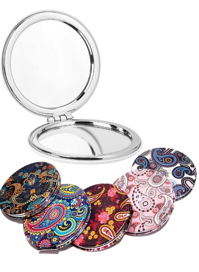 Compact Dual-Sided Makeup Mirror – Handheld & Adjustable 10x Magnification Travel Mirror - Image 1